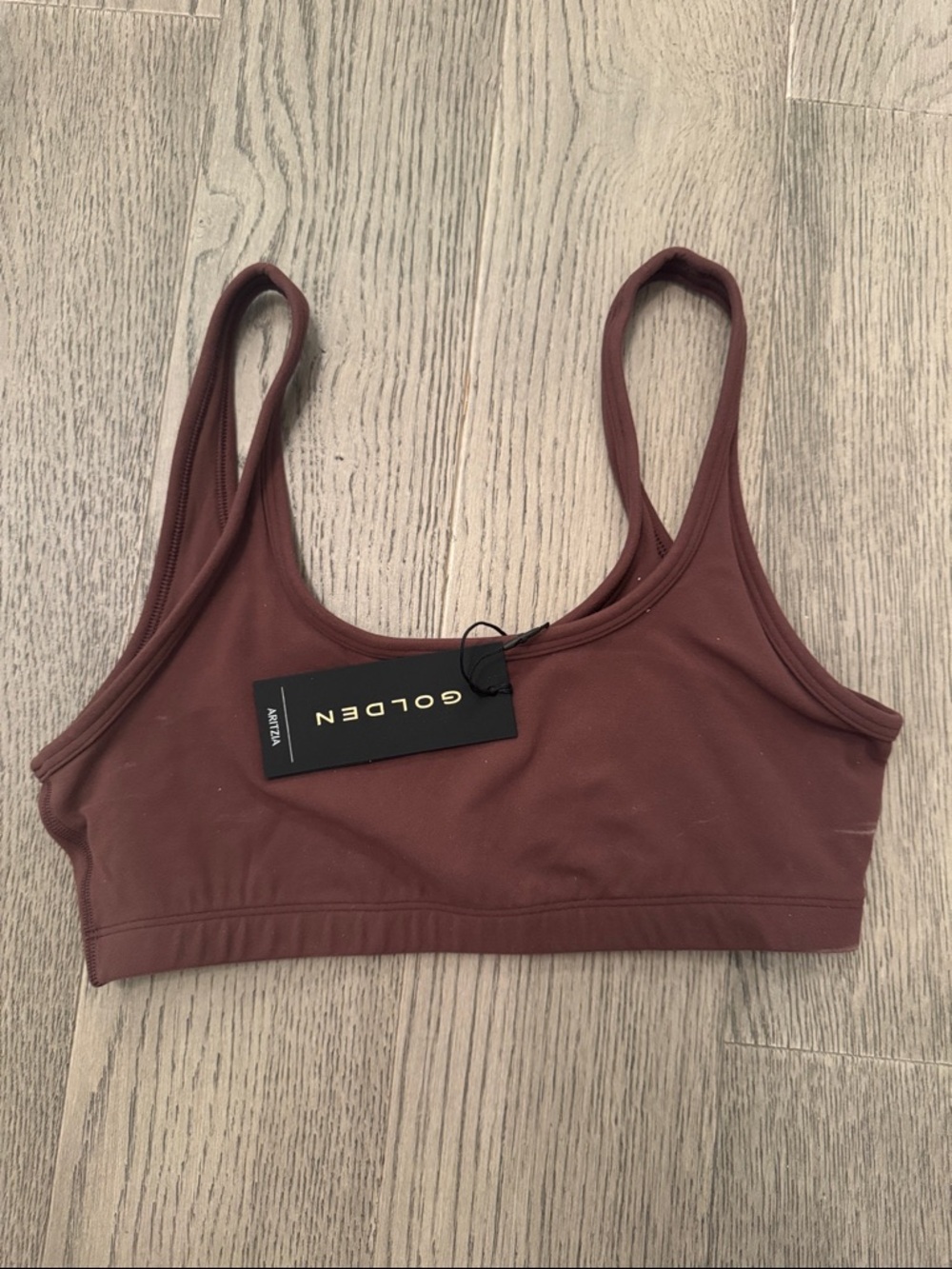 Aritzia Golden Scoop Sports Bra - Chestnut Brown
